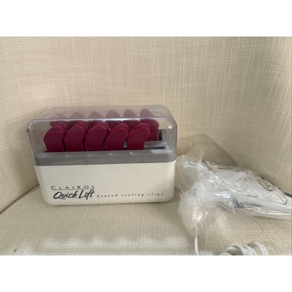 Clairol Quick Lift Heated Styling Clips L-12 Pink Only 11 Clips Tested‎ Works